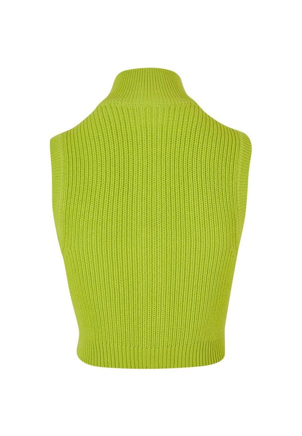 Urban Classics - Bezrękawnik dzianinowy damski krótki. Kolor: żółty. Materiał: dzianina. Długość rękawa: bez rękawów. Długość: krótkie