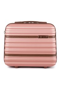 Solier - Kuferek podróżny mały ABS STL957 różowy. Kolor: różowy. Materiał: materiał #1