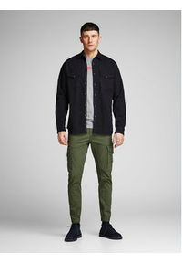 Jack & Jones T-Shirt Corp Logo 12137126 Szary Slim Fit. Kolor: szary. Materiał: bawełna #8