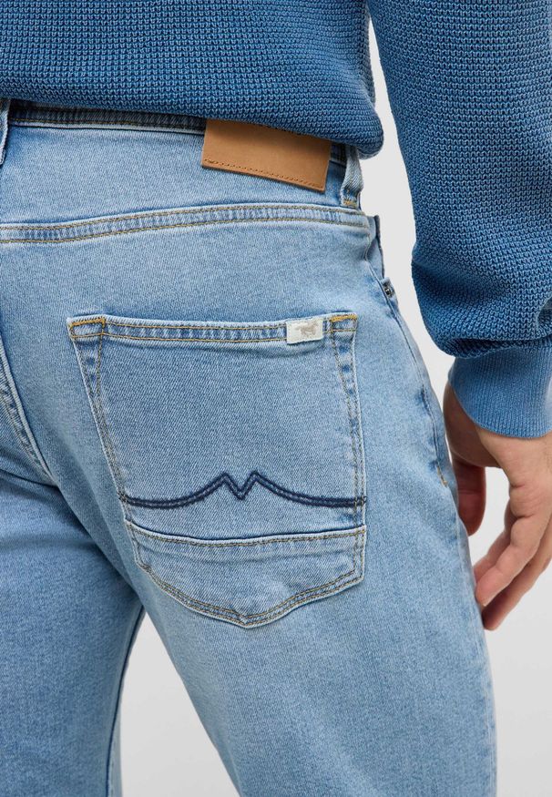 Męskie Spodnie Jeansowe Mustang Style Vegas Slim Denim Blue 1017422 5000 602