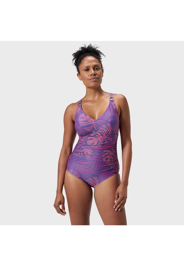 Strój kąpielowy jednoczęściowy damski na basen Speedo Shaping V Neck. Kolor: wielokolorowy