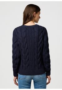 Wrangler - DAMSKI SWETER WRANGLER CABLE KNIT CREW DARK NAVY 112370798 #6