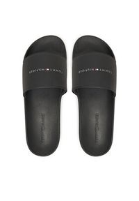 TOMMY HILFIGER - Tommy Hilfiger Klapki Hilifger Nyc Pool Slide FM0FM05432 Czarny. Kolor: czarny. Materiał: skóra #3