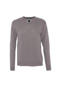 SOL'S - Sweter Męski Galaxy Z Dekoltem V. Kolor: szary
