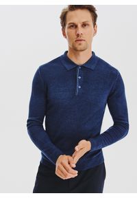 Pako Lorente - PAKO LORENTE - Wełniany sweter polo. Okazja: na co dzień. Typ kołnierza: polo. Materiał: wełna. Sezon: jesień. Styl: casual #5