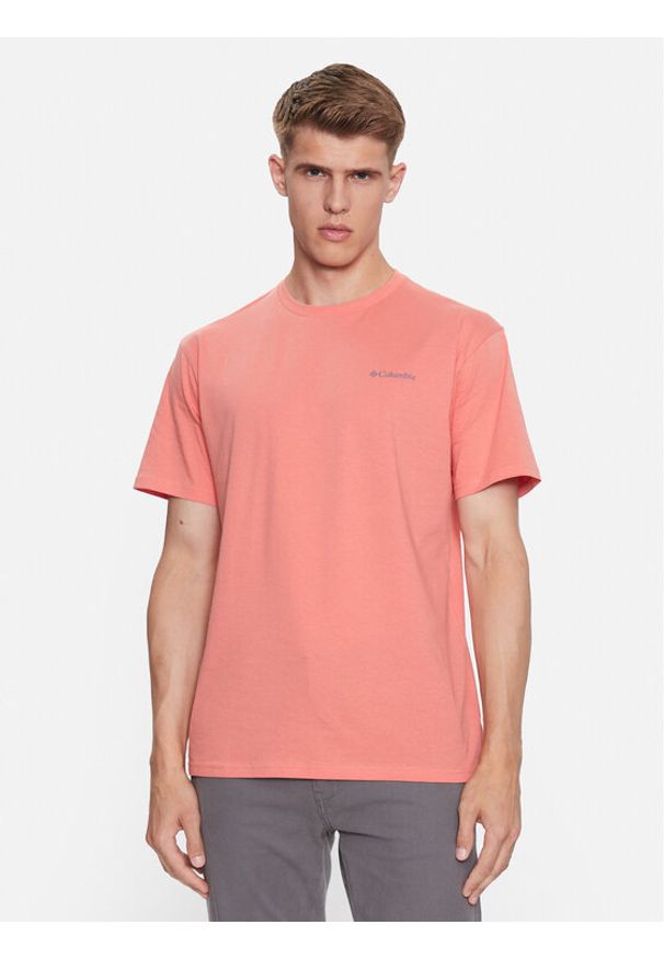 columbia - Columbia T-Shirt North Cascades™ Short Sleeve Tee Pomarańczowy Regular Fit. Kolor: pomarańczowy. Materiał: bawełna