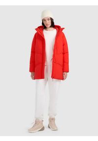4f - 4F Kurtka puchowa z wypełnieniem syntetycznym damska - czerwona XL. Okazja: na co dzień. Kolekcja: moda ciążowa. Kolor: czerwony. Materiał: puch, syntetyk. Sezon: zima. Styl: casual #2