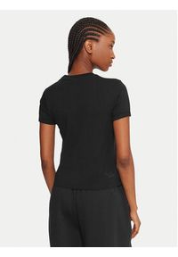 Reebok T-Shirt RK25309CCW Czarny Slim Fit. Kolor: czarny. Materiał: bawełna
