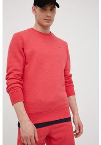 Superdry bluza męska kolor czerwony gładka. Okazja: na co dzień. Kolor: czerwony. Materiał: bawełna. Wzór: gładki. Styl: casual