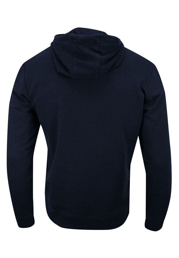 Brave Soul - Bluza Granatowa z Kapturem, Kangurka, Jednokolorowa, z Dużą Kieszonką -BRAVE SOUL- Męska. Typ kołnierza: kaptur. Kolor: niebieski. Materiał: bawełna, poliester. Styl: klasyczny, sportowy