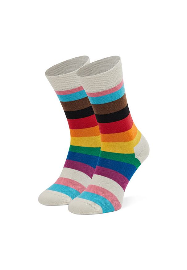 Happy-Socks - Happy Socks Skarpety wysokie damskie PRS01-0200 Kolorowy. Materiał: materiał. Wzór: kolorowy