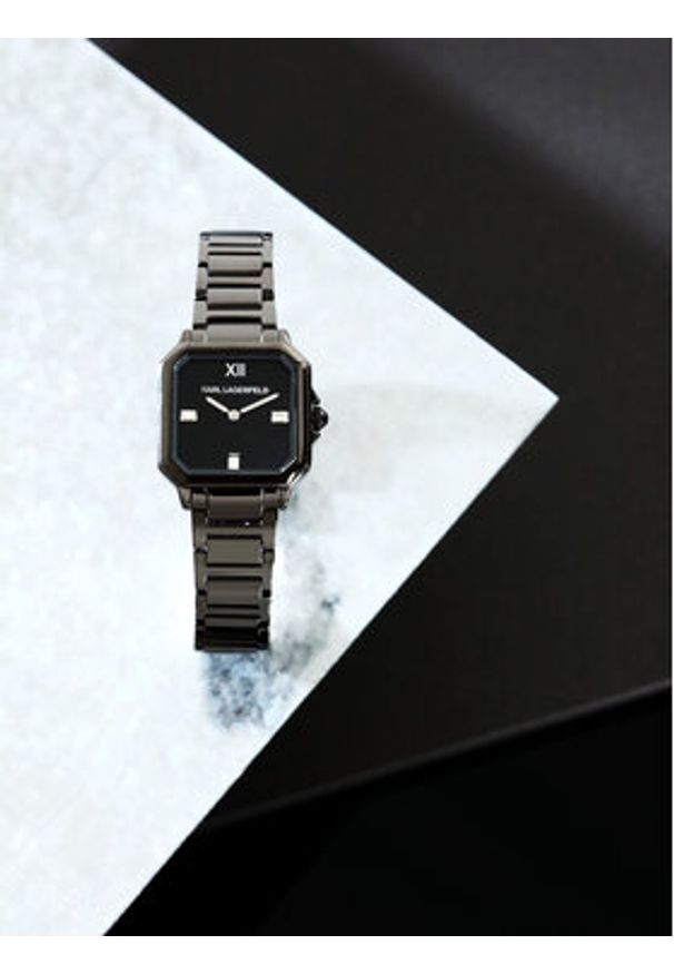 Karl Lagerfeld - KARL LAGERFELD Zegarek R0553102504 Czarny. Kolor: czarny