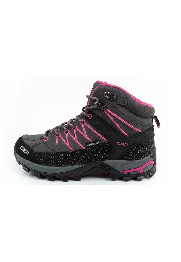 Buty damskie trekkingowe CMP Rigel wodoodporne. Kolor: wielokolorowy, czarny, szary. Materiał: materiał, syntetyk