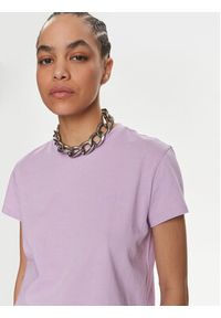 Patrizia Pepe T-Shirt 2M4373/J111-M495 Fioletowy Regular Fit. Kolor: fioletowy. Materiał: bawełna