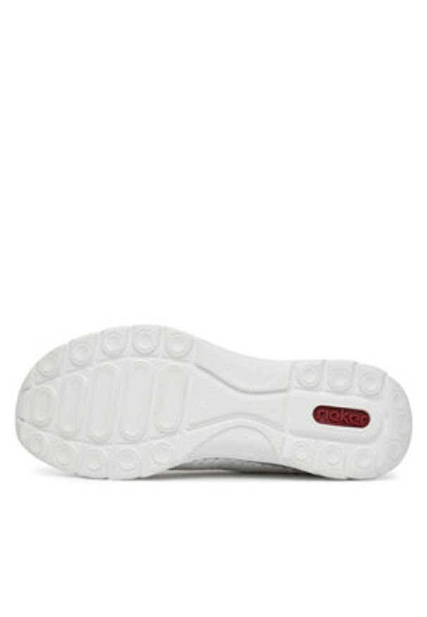 Rieker Sneakersy L3296-82 Biały. Kolor: biały. Materiał: materiał, syntetyk