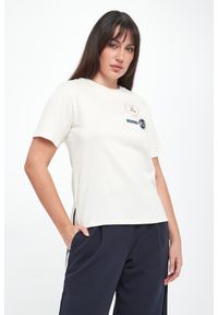 Weekend Max Mara - T-shirt damski West z naszywkami WEEKEND MAX MARA. Wzór: aplikacja #1