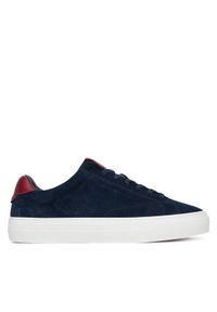 TOMMY HILFIGER - Tommy Hilfiger Sneakersy Premium Dress Cupsole FM0FM05573 Granatowy. Kolor: niebieski. Materiał: zamsz, skóra