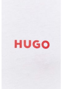 Hugo - HUGO t-shirt bawełniany 3-pack kolor zielony z nadrukiem. Kolor: zielony. Materiał: bawełna. Długość rękawa: krótki rękaw. Długość: krótkie. Wzór: nadruk #8