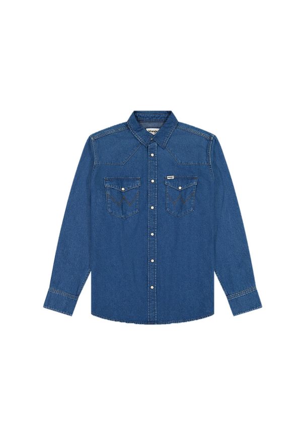 Wrangler - WRANGLER MĘSKA KOSZULA WESTERN SHIRT DARK STONE 112357192 W5B4015411