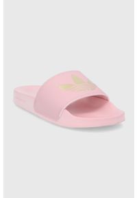 adidas Originals klapki Adilette Lite damskie kolor różowy. Kolor: różowy. Materiał: materiał, guma