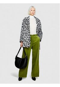 Sisley Spodnie materiałowe 453ULF040 Zielony Wide Leg. Kolor: zielony. Materiał: bawełna. Styl: street #8