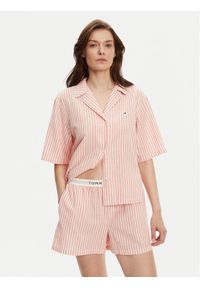 TOMMY HILFIGER - Tommy Hilfiger Piżama UW0UW05799 Pomarańczowy Regular Fit. Kolor: pomarańczowy. Materiał: bawełna