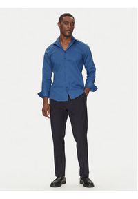 Calvin Klein Koszula K10K114298 Niebieski Slim Fit. Kolor: niebieski. Materiał: bawełna, syntetyk #4