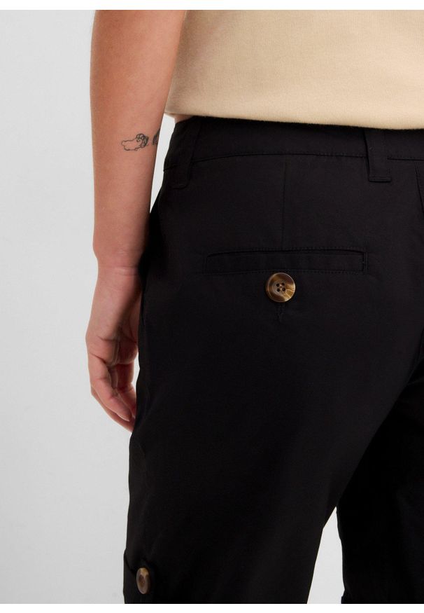 bonprix - Bermudy ze stretchem. Kolor: czarny