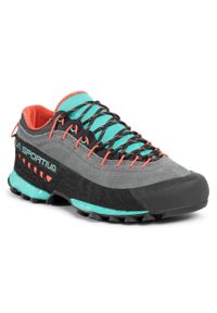 LA SPORTIVA - Trekkingi La Sportiva Tx4 W's 17X900615 Carbon/Aqua. Kolor: szary. Materiał: zamsz, skóra