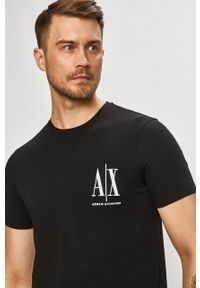 Armani Exchange - T-shirt 8NZTPH.ZJH4Z.NOS. Okazja: na co dzień. Kolor: czarny. Wzór: nadruk. Styl: casual #1