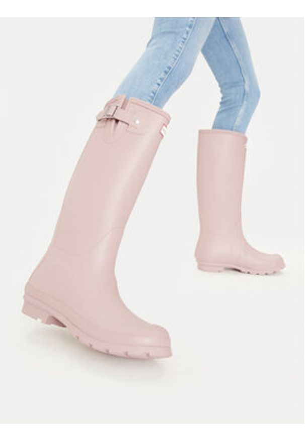 Hunter Kalosze HFW-006 Różowy. Kolor: różowy. Materiał: kauczuk