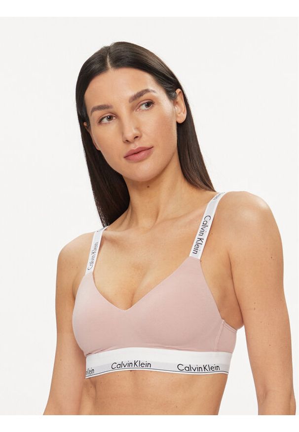 Calvin Klein Underwear Biustonosz bezfiszbinowy 000QF7059E Różowy. Kolor: różowy. Materiał: bawełna