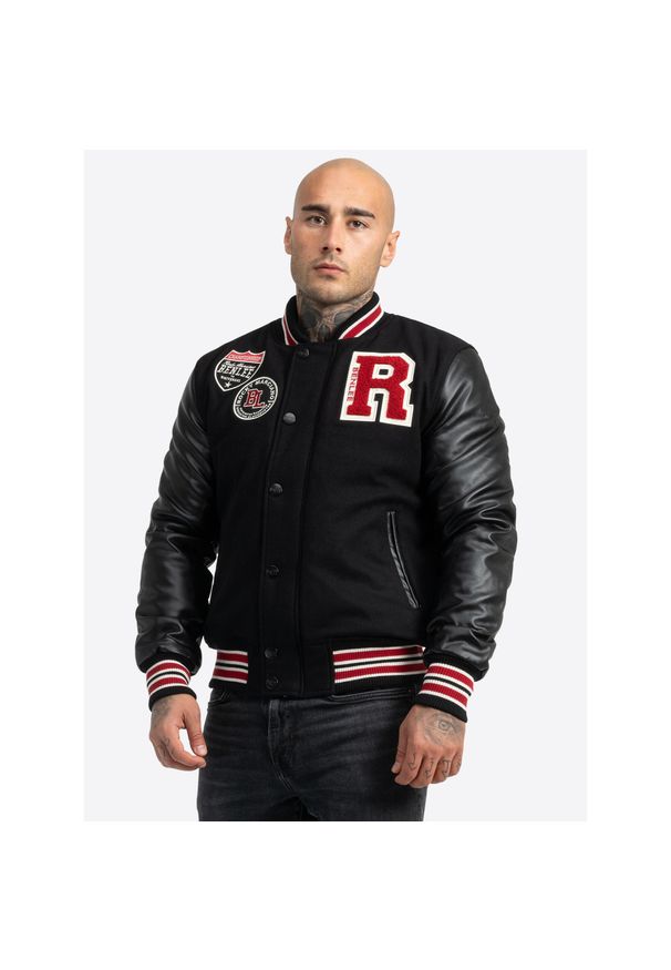 Kurtka puchowa Benlee Francis. Kolor: czarny. Materiał: puch. Sport: turystyka piesza