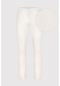 Pako Lorente - PAKO LORENTE – Męskie basicowe spodnie w kolorze ecru P23SB-WX-005-E-0. Materiał: bawełna, elastan. Długość: długie. Wzór: gładki #8