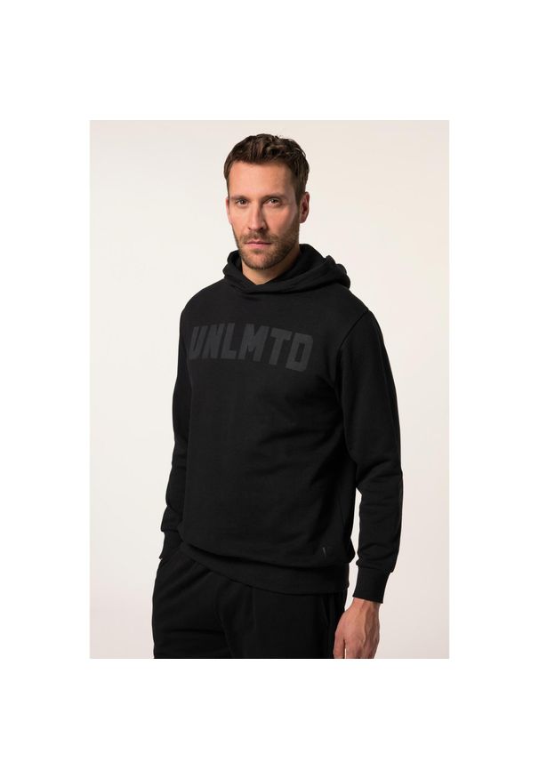 JAY-PI - Męska Bluza z kapturem fitness dzianina dresowa kaptur do rozm. 7XL. Typ kołnierza: kaptur. Kolekcja: plus size. Kolor: czarny. Materiał: bawełna, materiał. Sport: fitness