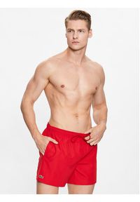 Lacoste Szorty kąpielowe MH6270 Czerwony. Kolor: czerwony. Materiał: syntetyk