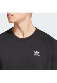 Adidas - adidas Bluza Trefoil Essentials IY4932 Czarny Regular Fit. Kolor: czarny. Materiał: bawełna #5