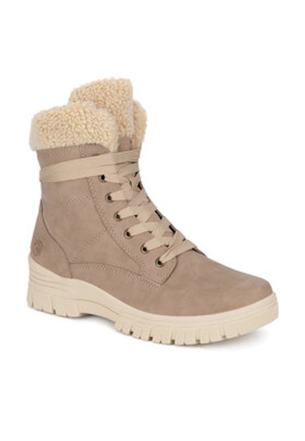 Remonte Trzewiki D0E76-20 Beżowy. Kolor: beżowy. Materiał: syntetyk, skóra