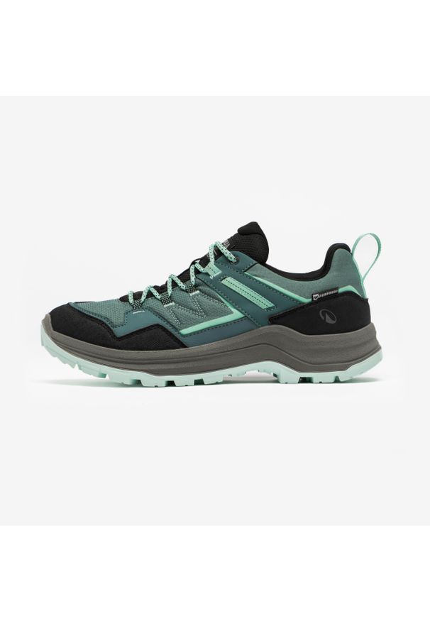 quechua - Buty turystyczne damskie Quechua MH100 wodoodporne. Kolor: zielony, czarny, wielokolorowy. Materiał: syntetyk. Styl: sportowy