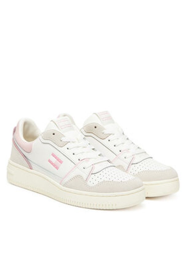Tommy Jeans Sneakersy Tjw Retro Basket Sneaker EN0EN02818 Écru. Materiał: skóra