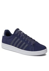 Sneakersy K-Swiss Court Tiebreak Sde 07012-401-M Navy/White. Kolor: niebieski. Materiał: skóra, zamsz