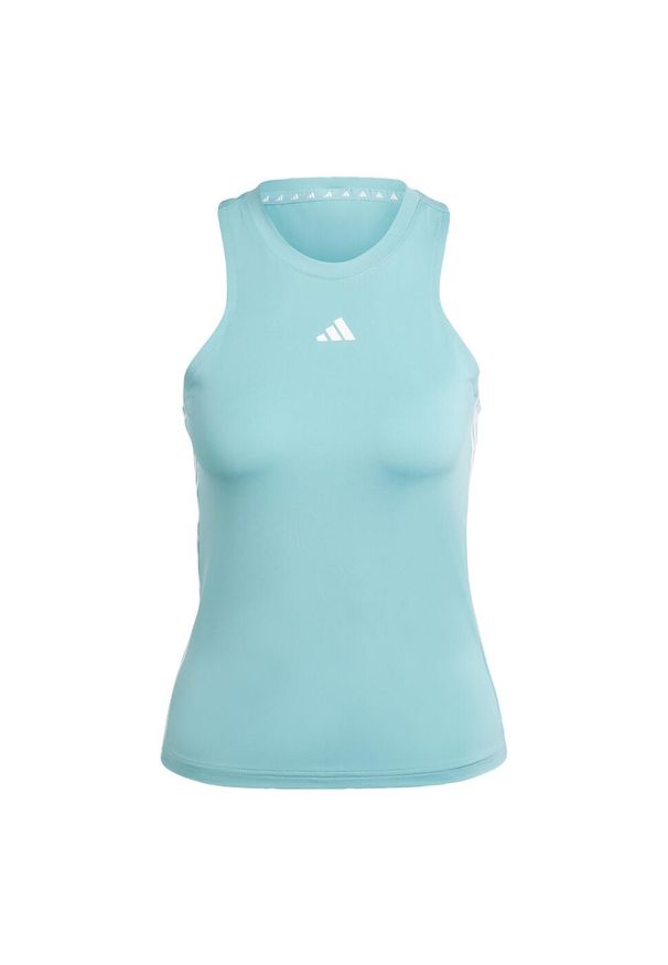 Adidas - AEROREADY Train Essentials Regular 3-Stripes Tank Top. Kolor: biały, zielony, wielokolorowy. Materiał: materiał. Długość rękawa: bez rękawów