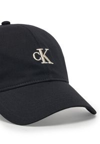 Calvin Klein Jeans Czapka z daszkiem Embroidered Monogram Cap LV04K5024G Czarny. Kolor: czarny. Materiał: bawełna, materiał