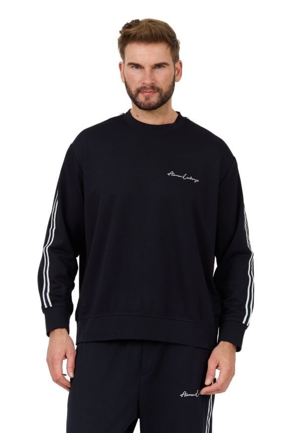 Armani Exchange - ARMANI EXCHANGE Granatowa męska bluza, Rozmiar M. Kolor: niebieski