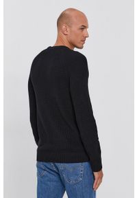 Selected Homme Sweter męski kolor czarny. Okazja: na co dzień. Kolor: czarny. Materiał: bawełna, materiał. Długość rękawa: długi rękaw. Długość: długie. Styl: casual #4
