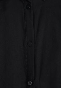 Born2be - Czarna Koszulowa Sukienka z Bawełną i Wiskozą Ozdobiona Paskiem Viviedah. Okazja: na co dzień. Kolor: czarny. Materiał: wiskoza, bawełna. Wzór: aplikacja. Typ sukienki: koszulowe. Styl: casual #8