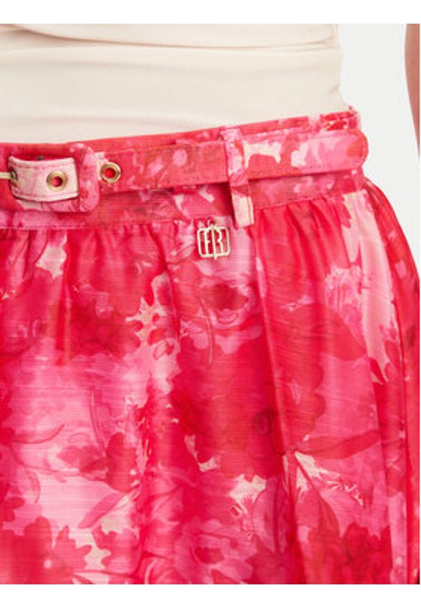 Fracomina Spódnica trapezowa FR25SG2012W775U6 Różowy Flare Fit. Kolor: różowy. Materiał: syntetyk