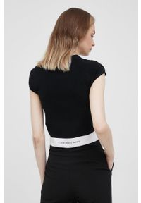 Calvin Klein Jeans t-shirt J20J218857.PPYY damski kolor czarny. Kolor: czarny. Materiał: materiał #5
