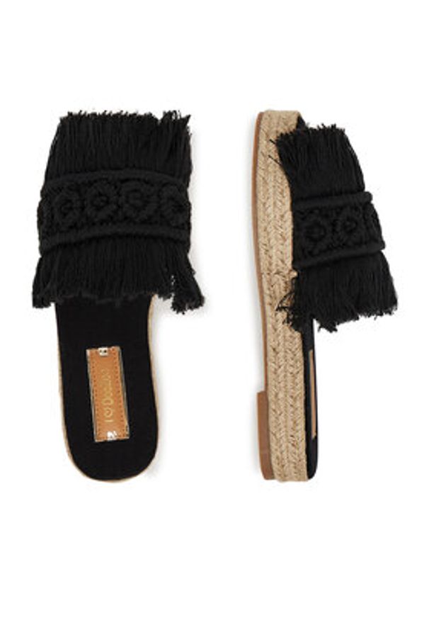 DeeZee Espadryle S294 Czarny. Kolor: czarny. Materiał: materiał