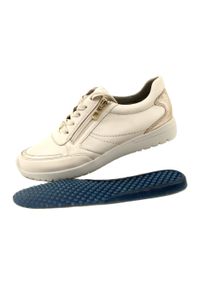 Caprice - Sneakersy buty CAPRICE 9-23765-20 165 beżowe beżowy. Kolor: beżowy. Materiał: skóra. Szerokość cholewki: normalna. Obcas: na platformie